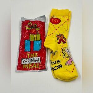 McDonald's Yellow Grinch Meal Socks - Limited Edition - New